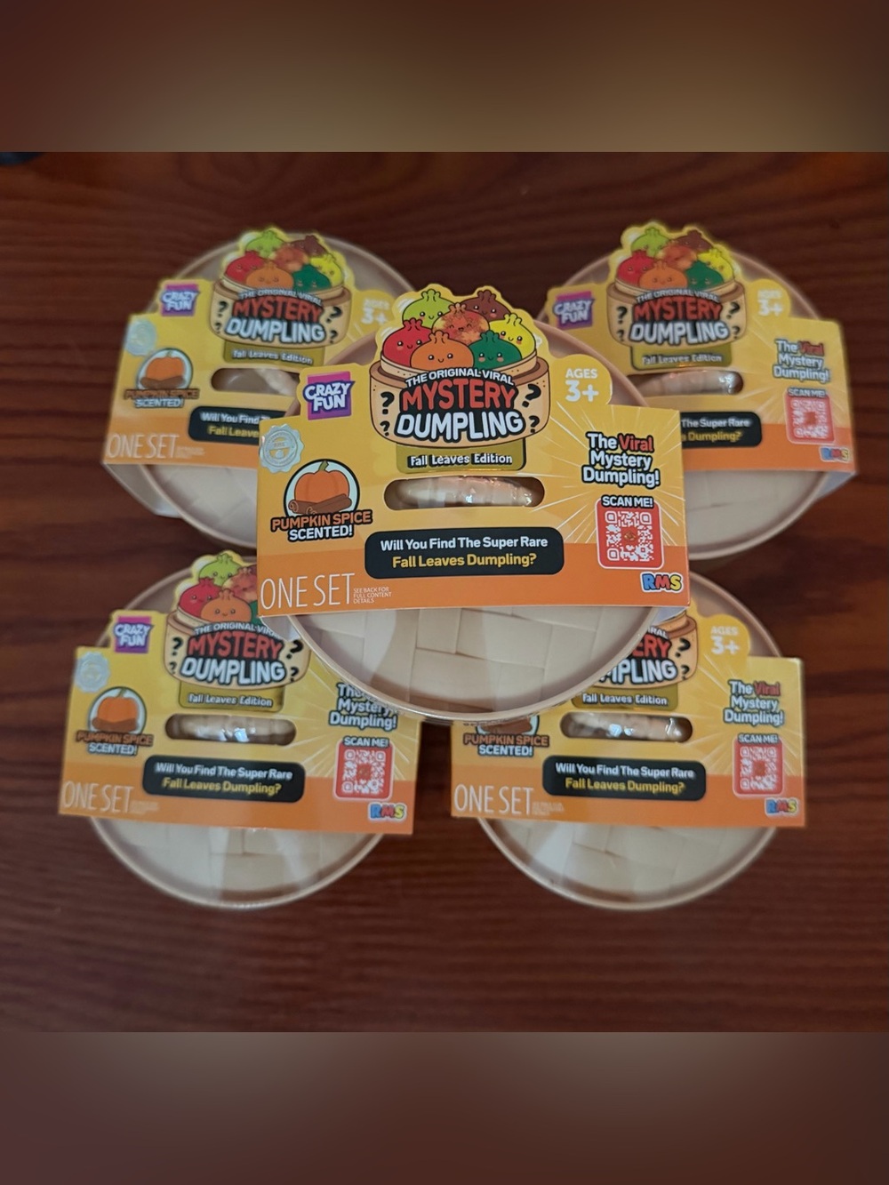 RMS Crazy Fun Mystery Dumpling Fall Leaves Edition Pumpkin Spice Scented Qty 5